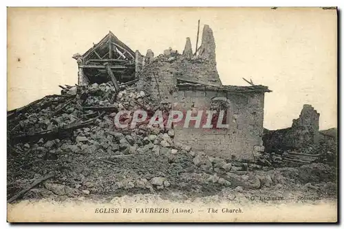 Cartes postales Militaria Eglise de Vaurezis