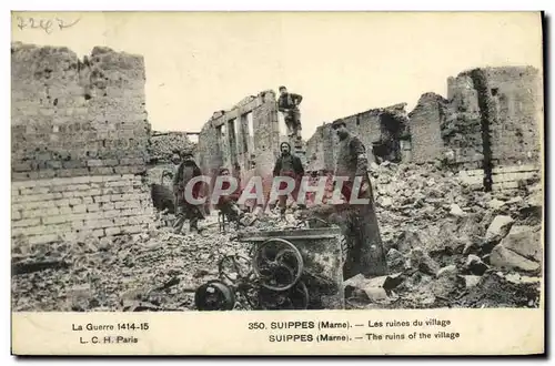 Ansichtskarte AK Militaria Suippes Les ruines du village