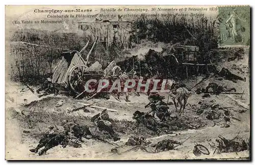 Ansichtskarte AK Militaria Champigny sur Marne Bataille de Champigny