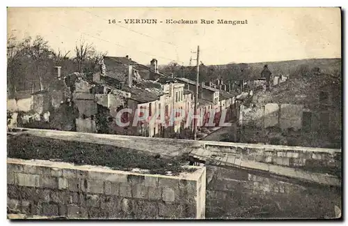 Ansichtskarte AK Militaria Verdun Blockaus Rue Mangaut