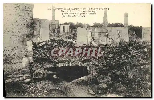 Cartes postales Militaria Bataille de la Marne La cave sommeille