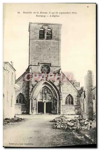 Ansichtskarte AK Militaria Bataille de la Marne Revigny L Eglise