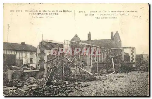 Ansichtskarte AK Militaria Pargny sur Saulx La maison simon