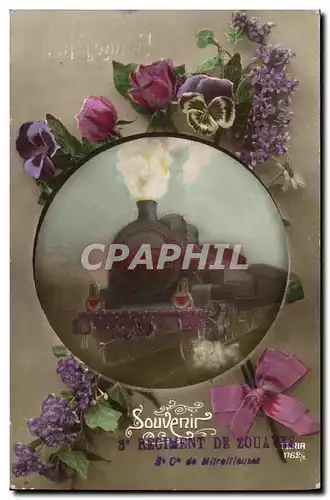 Cartes postales Militaria Souvenir Train 3eme regiment de zouaves 3eme Cie de mitrailleuses