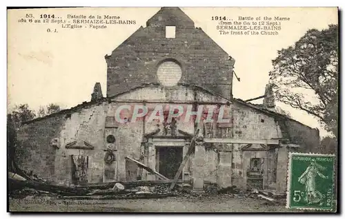 Cartes postales Sermaize Les Bains L eglise La facade