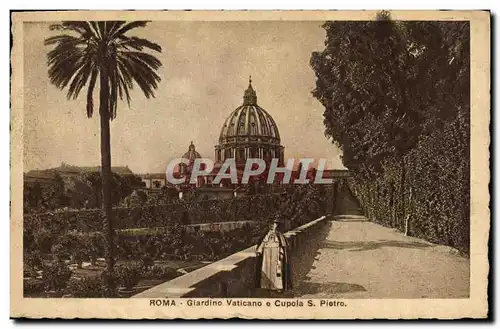 Cartes postales Roma Giardine Vaticano e Cupola s Pietro