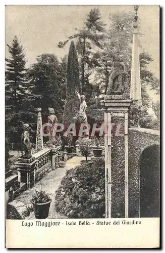 Cartes postales Laga Maggiore Isola Bella Statue del Giardino