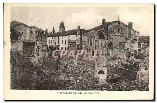 Cartes postales Vienne le Ville Bombardee