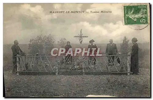 Cartes postales Maurupt Le Montoy Tombes Militaires