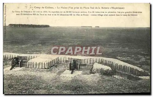 Ansichtskarte AK Camp de Chalons La Plaine prise du Phare Sud de la batterie d experience Militaria