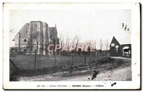 Cartes postales Erches L Eglise Militaria