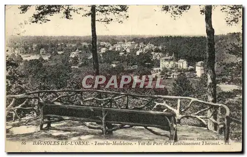 Ansichtskarte AK Bagnoles De L Orne Tesse la Madeleine Vue du parc de l Etablissement Thermal