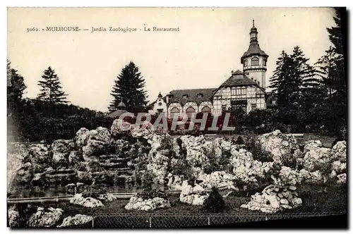 Ansichtskarte AK Mulhouse Jardin Zoologique Le Restaurant Zoo