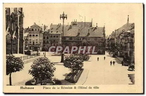 Cartes postales Mulhouse Place de la Reunion L Hotel de Ville