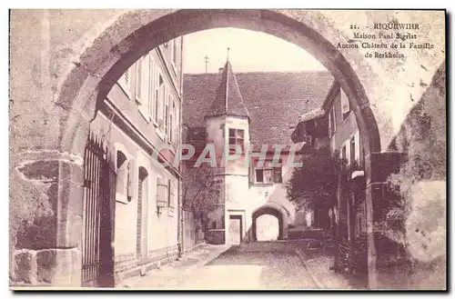 Ansichtskarte AK Riquewihr Maison Paul Sigrist Ancien chateau de la famille de Berkheim