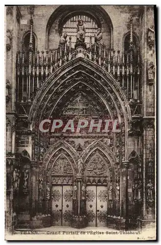 Cartes postales Thann Grand Portail de Eglise Saint Thiebaut