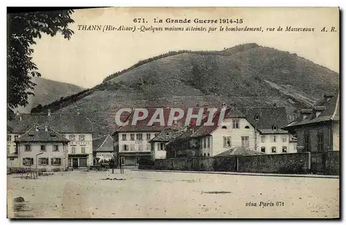 Cartes postales Thann La Grande Guerre Quelques Maisons atteintes par le bombardement Rue de Masseveaux