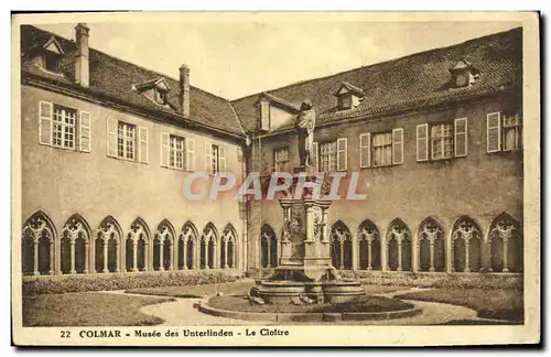 Cartes postales Colmar Musee des Unterlinden Le Cloitre