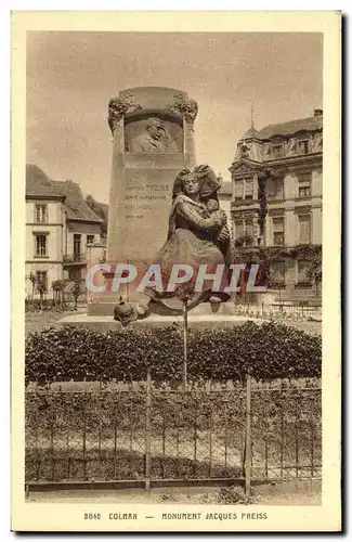 Cartes postales Colmar Monument Jacques Preiss Alsace