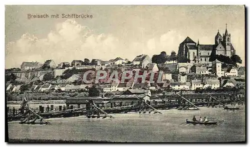 Cartes postales Breisach Mit schiffbrucke Aviron