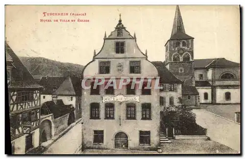 Cartes postales Turckhein Hotel De Ville Et Eglise