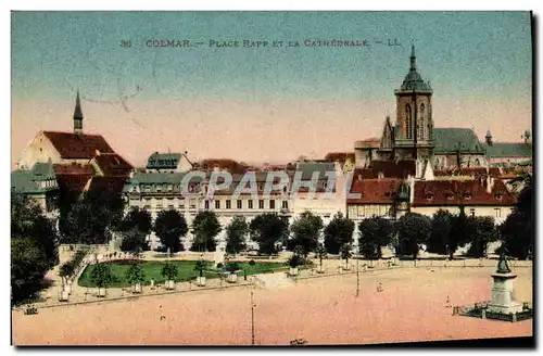 Cartes postales Colmar Place Rapp Et La Cathedrale