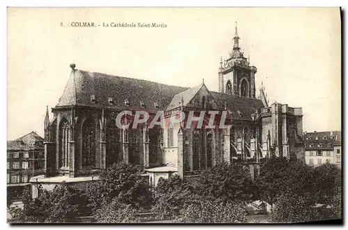 Ansichtskarte AK Colmar La Cathedrale Saint Martin