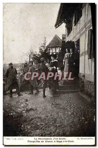 Cartes postales La Recompense d Un Brave Fiancailles en Alsace Sopper le Haut