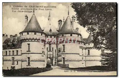 Ansichtskarte AK Chateau de Chaumont sur Loire Entree Principale Le pont levis