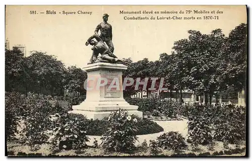 Ansichtskarte AK Blois Square Chanzy Monument eleve a la memoire des 75eme mobiles Militaria