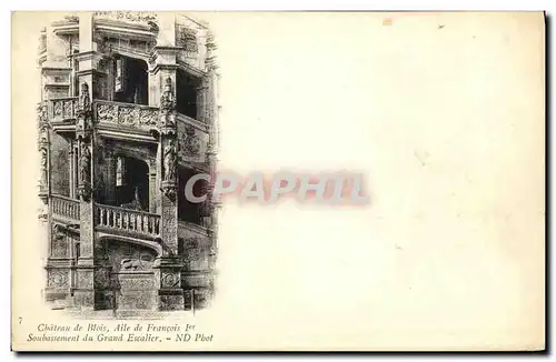 Cartes postales Blois Chateau Aile de Francois 1er Soubassement du grand escalier