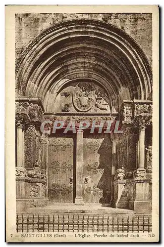 Cartes postales Saint Gilles L Eglise Porche du Lateral