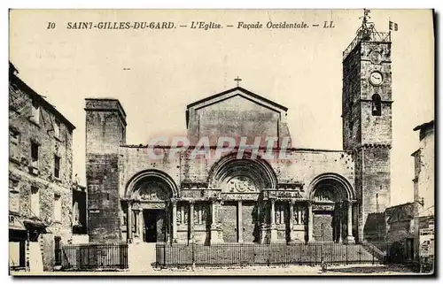 Ansichtskarte AK Saint Gilles Du Gard L Eglise Facade Occidentale