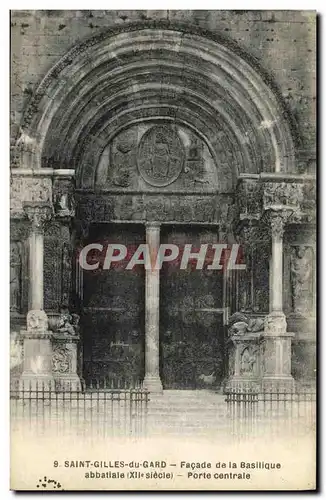 Cartes postales Saint Gilles Du Gard Facade de la Basilique Abbatiale