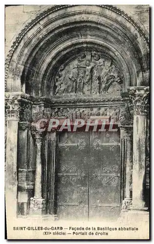 Cartes postales Saint Gilles Du Gard Facade de la Basilique Abbatiale