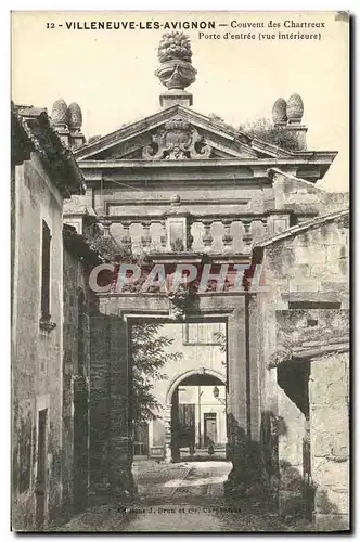 Cartes postales Villeneuve Les Avignon Couvent des Chartreux Porte d entree Vue interieure