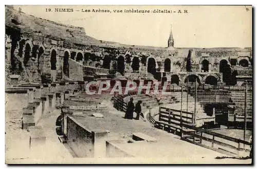 Cartes postales Nimes Les Arenes Vue Interieure