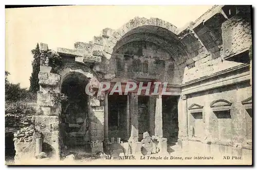 Cartes postales Nimes Le Temple de Diane Vue Interieure