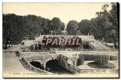 Cartes postales Nimes Le Jardin de la Fontaine