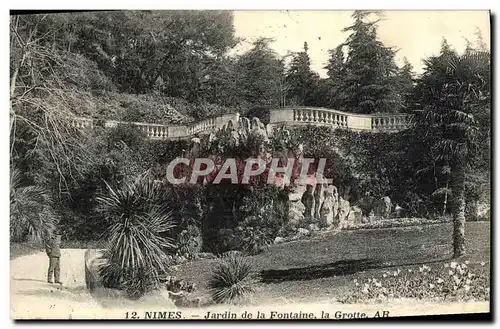 Cartes postales Nimes Jardin de la Fontaine La Grotte