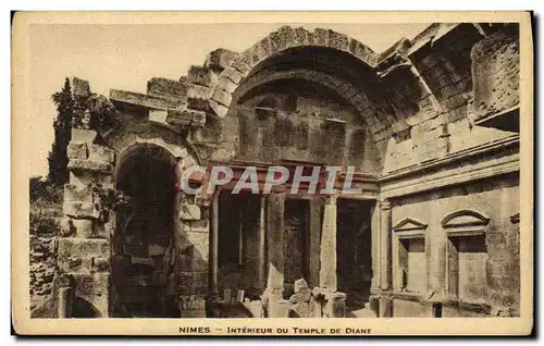 Cartes postales Nimes Interieur Du Temple De Diane