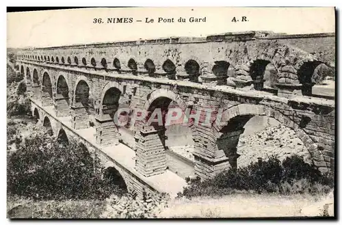 Cartes postales Nimes Le Pont Du Gard