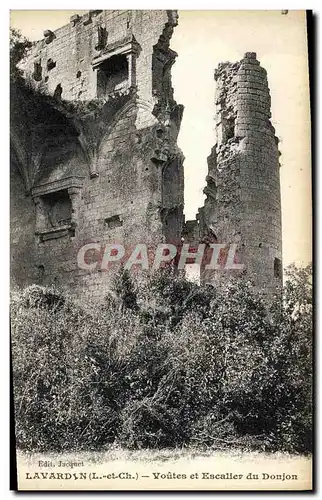 Cartes postales Lavardin Voutes et Escalier du Donjon