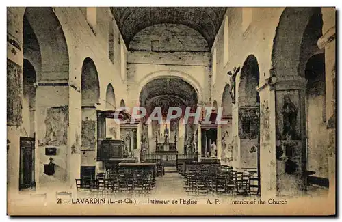 Cartes postales Lavardin Interieur de L Eglise