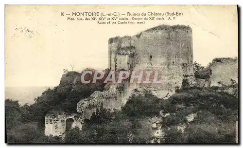 Ansichtskarte AK Montoire Ruines du Chateau