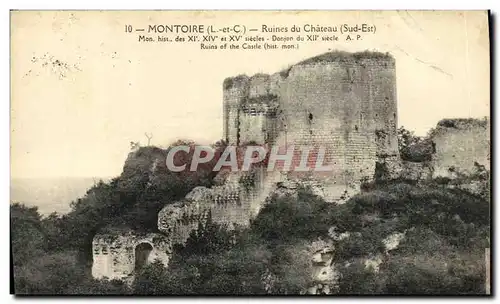 Cartes postales Montoire Ruines du Chateau