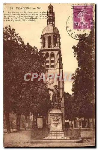 Cartes postales Vendome La Statue de Rochambeau ancien Gouverneur de Vendome