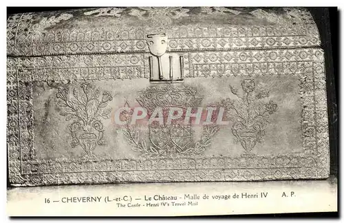 Ansichtskarte AK Cheverny Le Chateau Malle de voyage de Henri IV