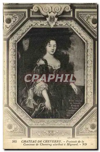 Ansichtskarte AK Chateau De Cheverny CPortrait de la Comtesse de Cheverny