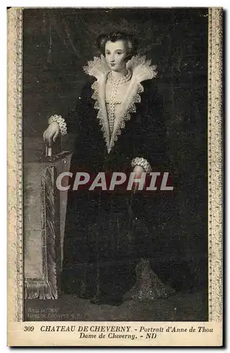 Cartes postales Chateau De Cheverny Portrait d Anne de Thou Dame de Cheverny